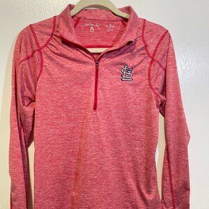 St. Louis Cardinals Quarter Zip - Women's Size M - Red, STL Logo